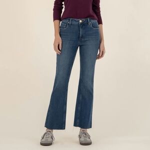 Kut From the Kloth Kelsey High Rise Ankle Flare Dark Wash Denim Blue Jeans 2